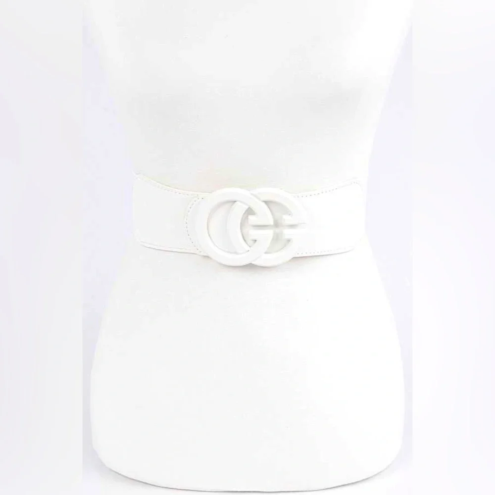One Size Logo Elastic Statement Belt